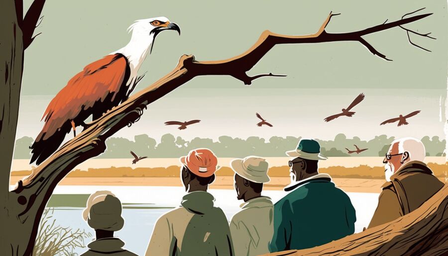 African Fish Eagle Cartoon
