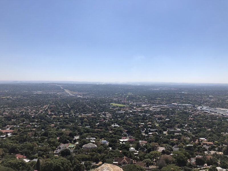 View of Johannesburg's leafy northern suburbs