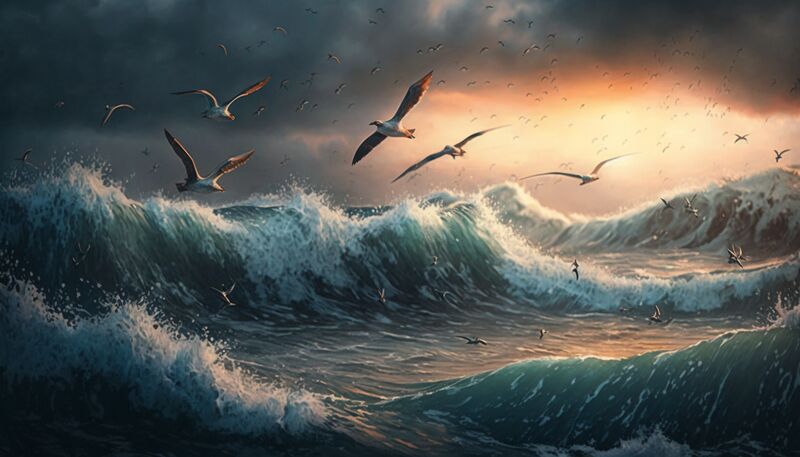 Birds migrate vast distances over the ocean every year