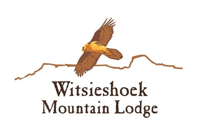 The Witsieshoek logo features the bird of the area - the Bearded Vulture
