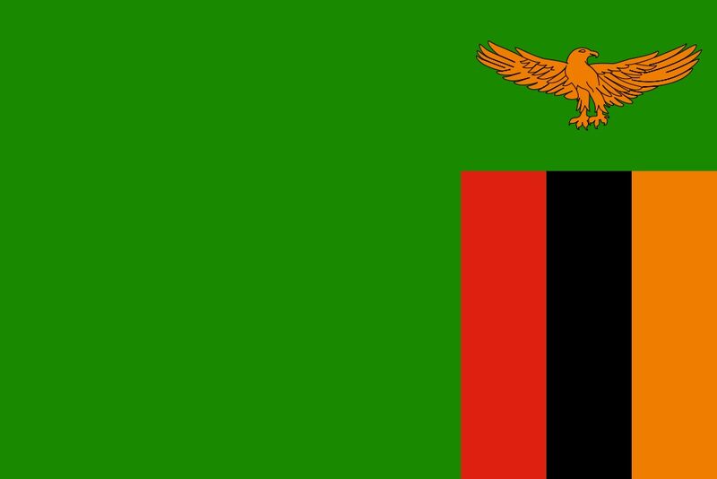 The Zambian flag features the African Fish Eagle